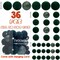 Velvet Christmas Ball Ornaments Dark Green Christmas Tree Decorations 36pcs Shatterproof Christmas Ornaments Set with 5 Styles in 3 Sizes(Small Medium Large)